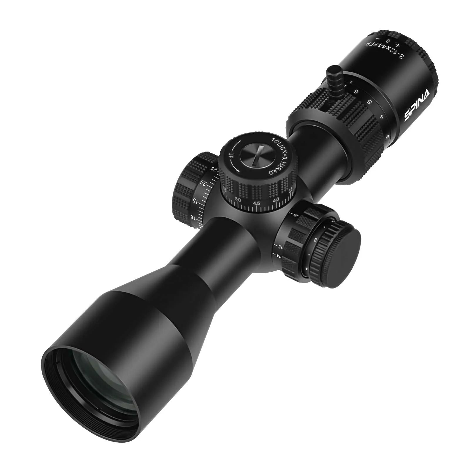 WolfChase CV 3-12x44E first focal plane scope turrets