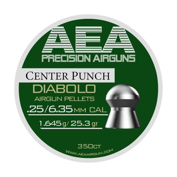 AEA Center Punch diabolo pellets in .25 calibre