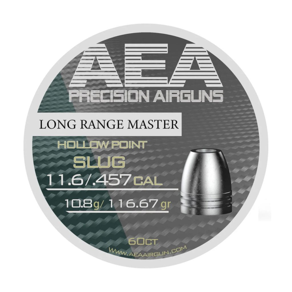 AEA Long Range Master .45 calibre 116 grain hollow point slugs