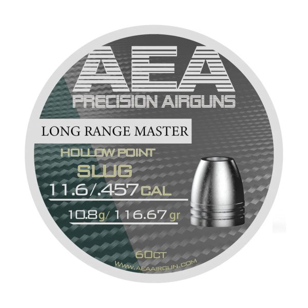 AEA Long Range Master .45 calibre 116 grain hollow point slugs